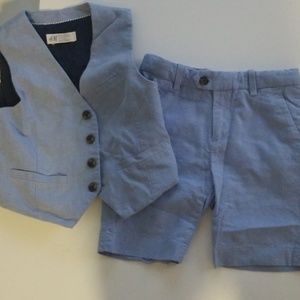 Linen Short/ Vest set